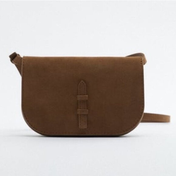 Zara Handbags - Zara Women’s Split Leather Crossbody Bag